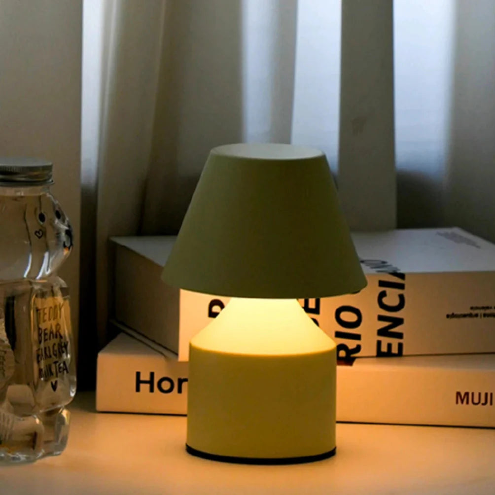 LumoKreis Tischlampe Modern dimmbar LED Holz für Wohnzimmer