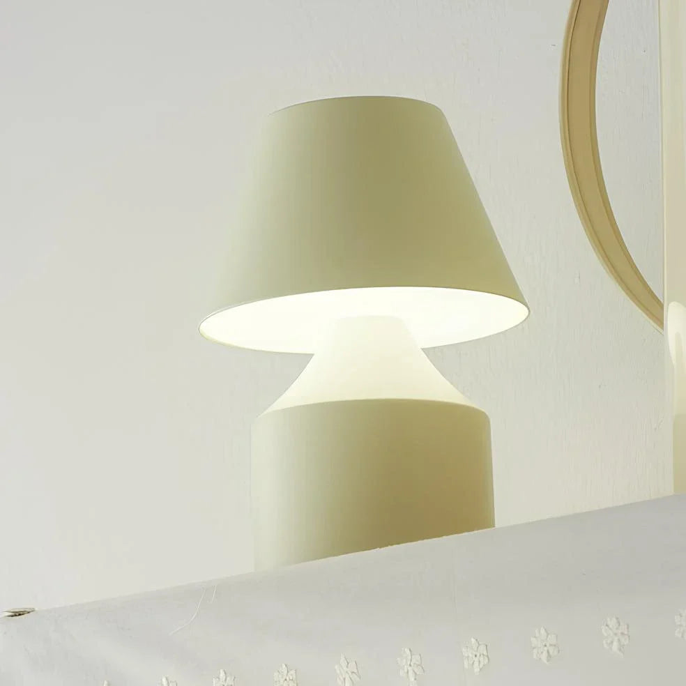 LumoKreis Tischlampe Modern dimmbar LED Holz für Wohnzimmer