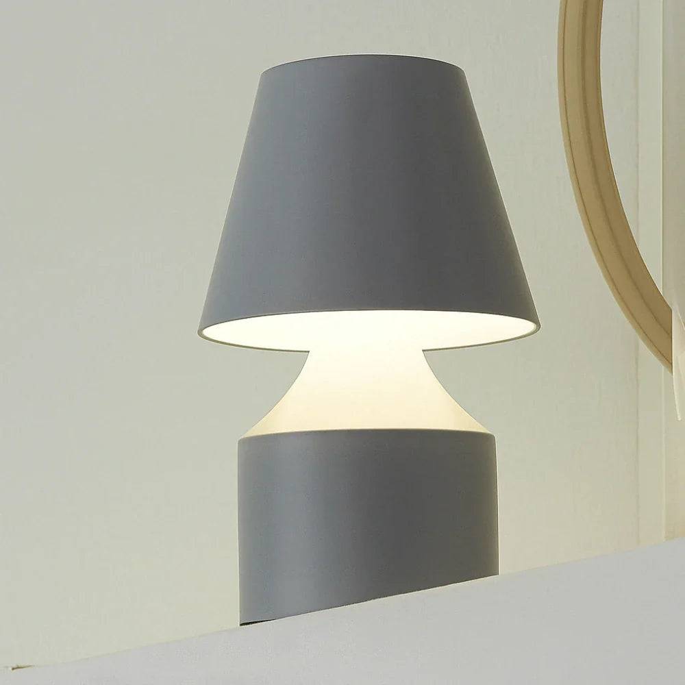 LumoKreis Tischlampe Modern dimmbar LED Holz für Wohnzimmer