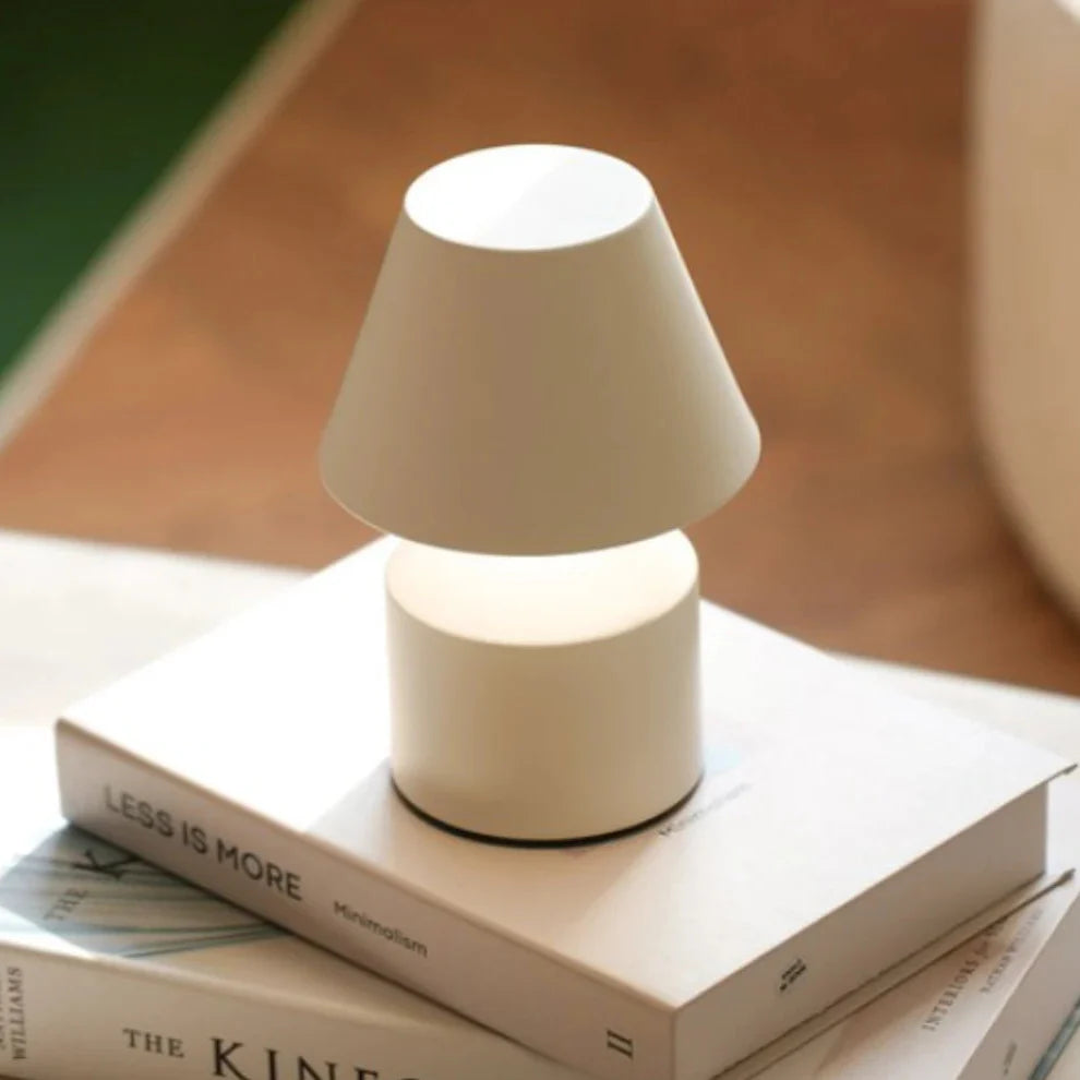 LumoKreis Tischlampe Modern dimmbar LED Holz für Wohnzimmer