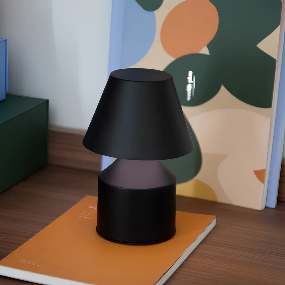 LumoKreis Tischlampe Modern dimmbar LED Holz für Wohnzimmer