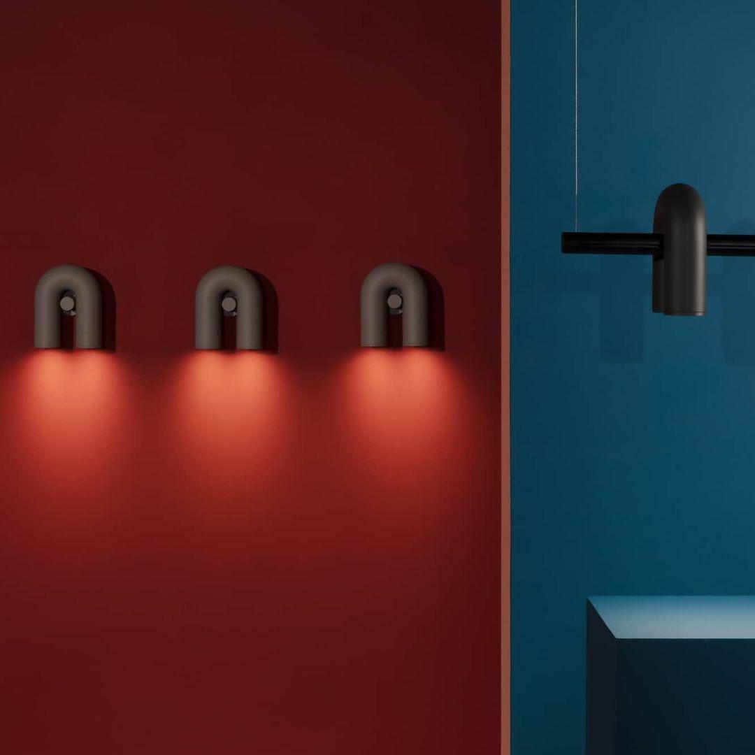 LumaCirkus – Moderne LED Wandleuchte Schwarz Stilvoll für Terrasse