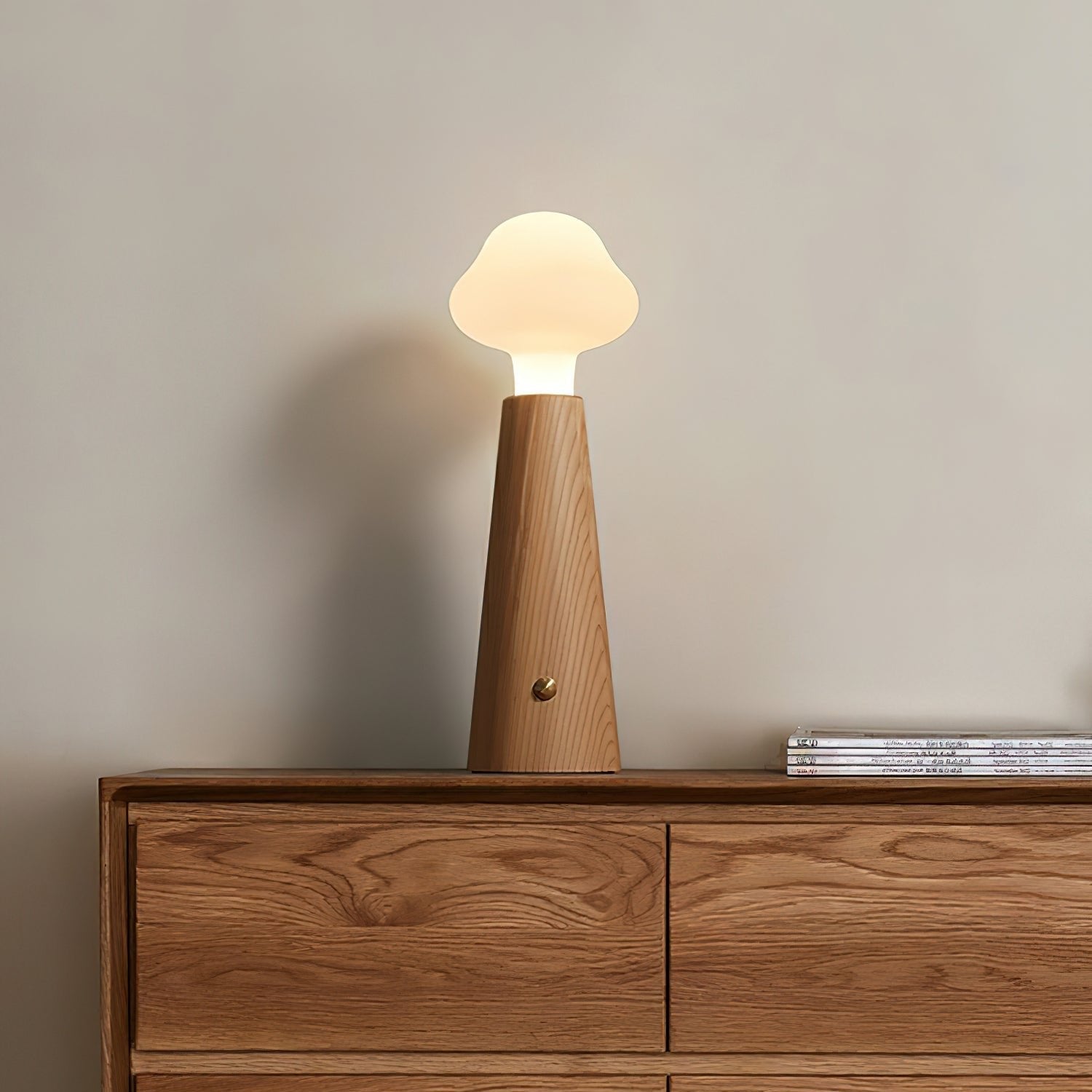 LumoGlow Design-Tischlampe aus Glas – Warmlicht, Weiß, für Wohnzimmer