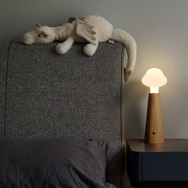 NuvolaWood – Moderne Holz-Tischlampe mit warmem Licht Wohnzimmer