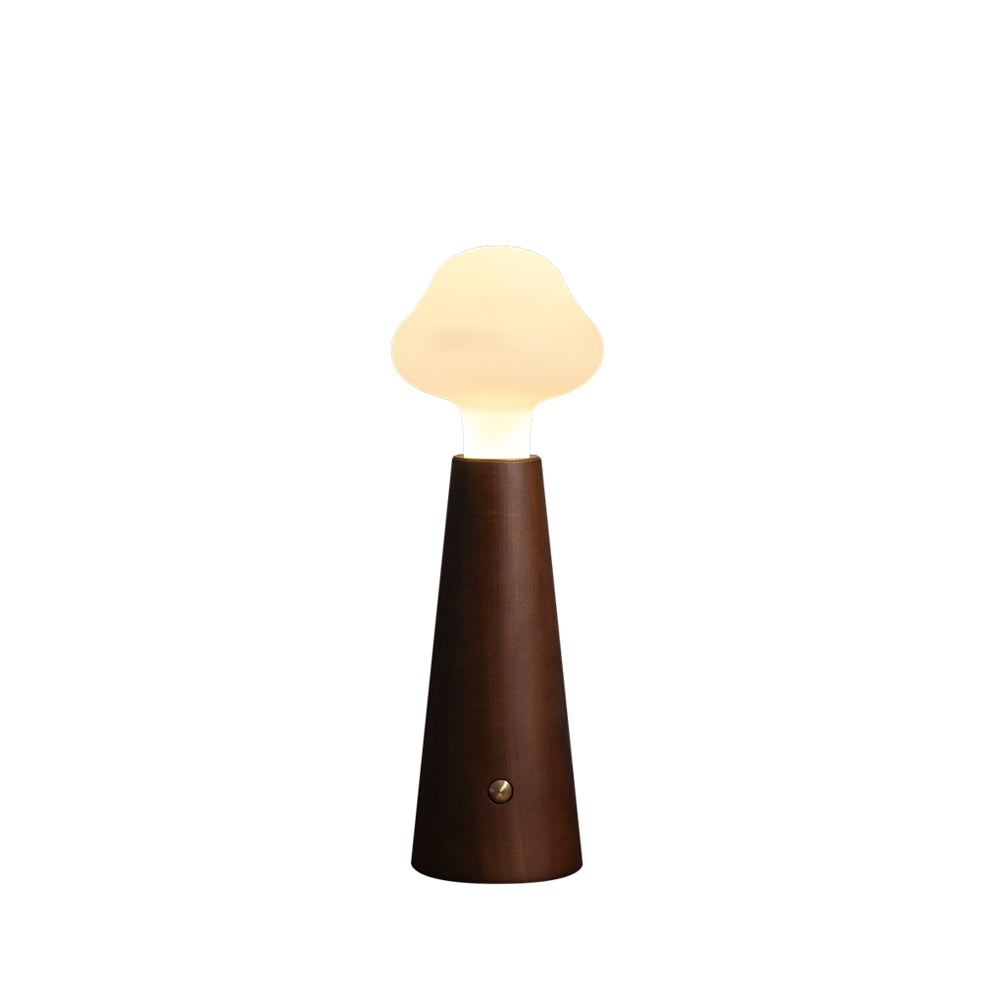 LumoGlow Design-Tischlampe aus Glas – Warmlicht, Weiß, für Wohnzimmer