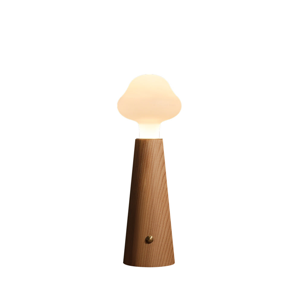 LumoGlow Design-Tischlampe aus Glas – Warmlicht, Weiß, für Wohnzimmer