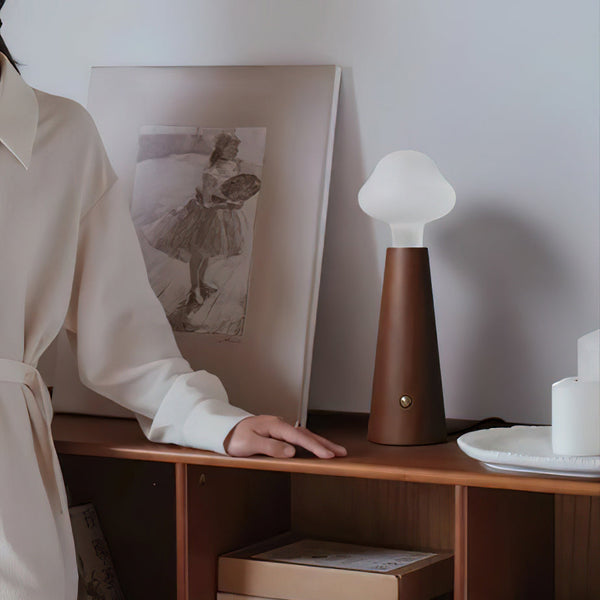 NuvolaWood – Moderne Holz-Tischlampe mit warmem Licht Wohnzimmer