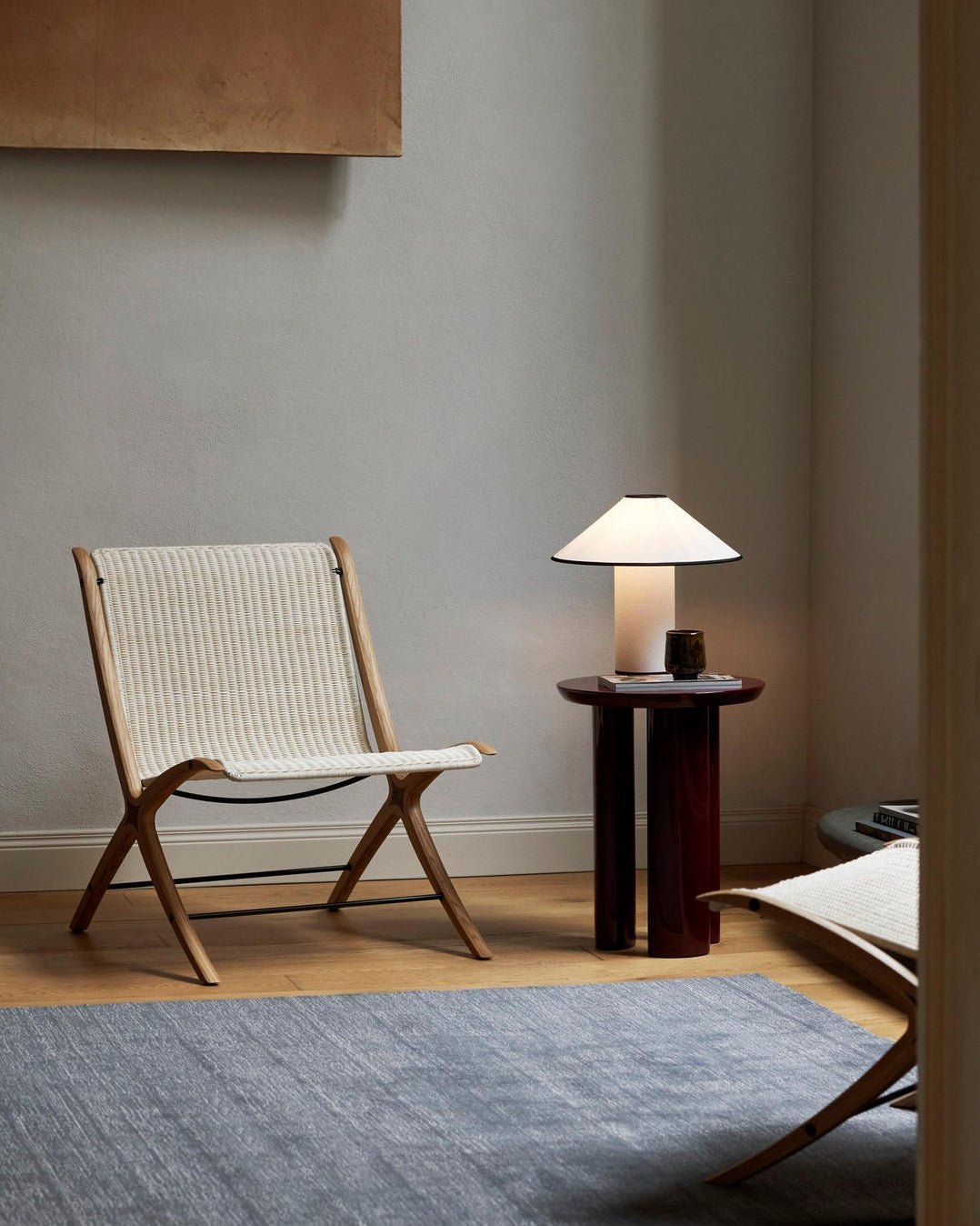 LumiChic Tischlampe – Modern, Stoffschirm, Beige, für Wohnzimmer