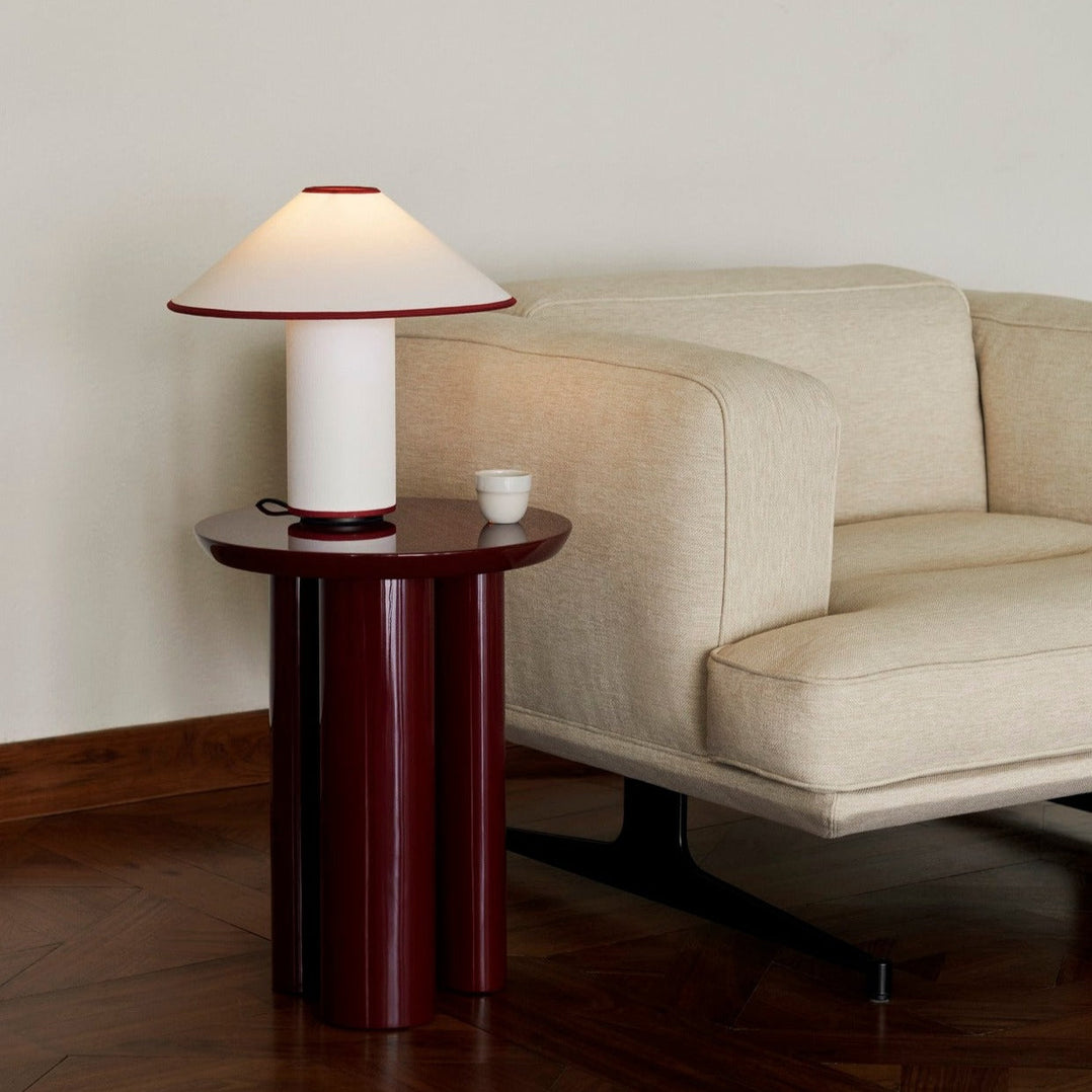 LumiChic Tischlampe – Modern, Stoffschirm, Beige, für Wohnzimmer