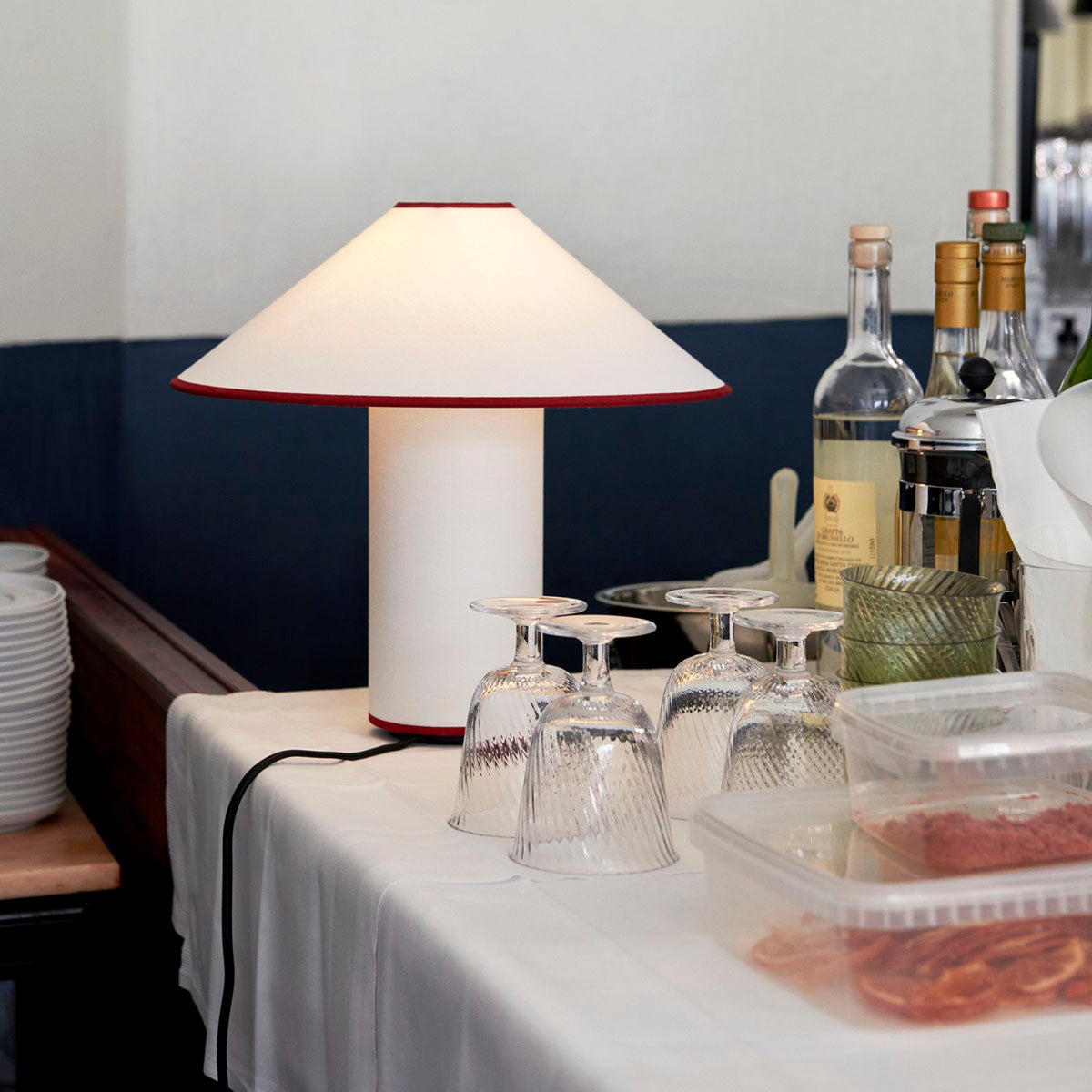 LumiChic Tischlampe – Modern, Stoffschirm, Beige, für Wohnzimmer