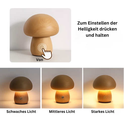 LumiShroom - Stylische USB-aufladbare Tischlampe