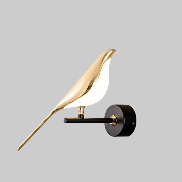 PlumeBright - Skandinavische LED-Vogel-Wandleuchte