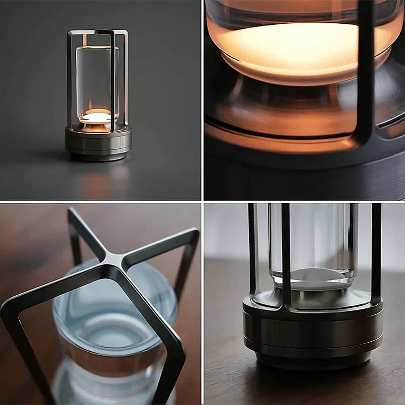 LumiGlow | Dimmbare Tischlampe mit handpoliertem Kristallglas