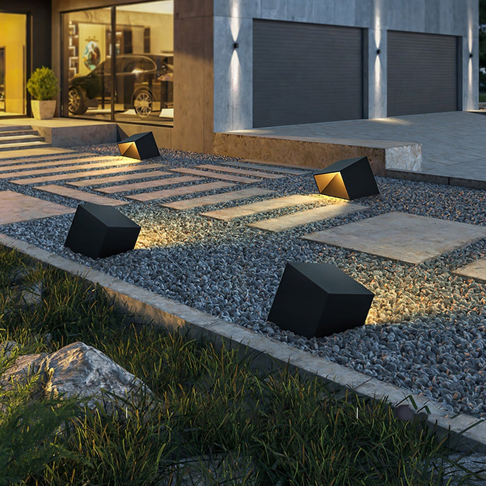 LumiCube Solar Gartenleuchte Modern LED IP65 Weiß für Terrasse & Garten