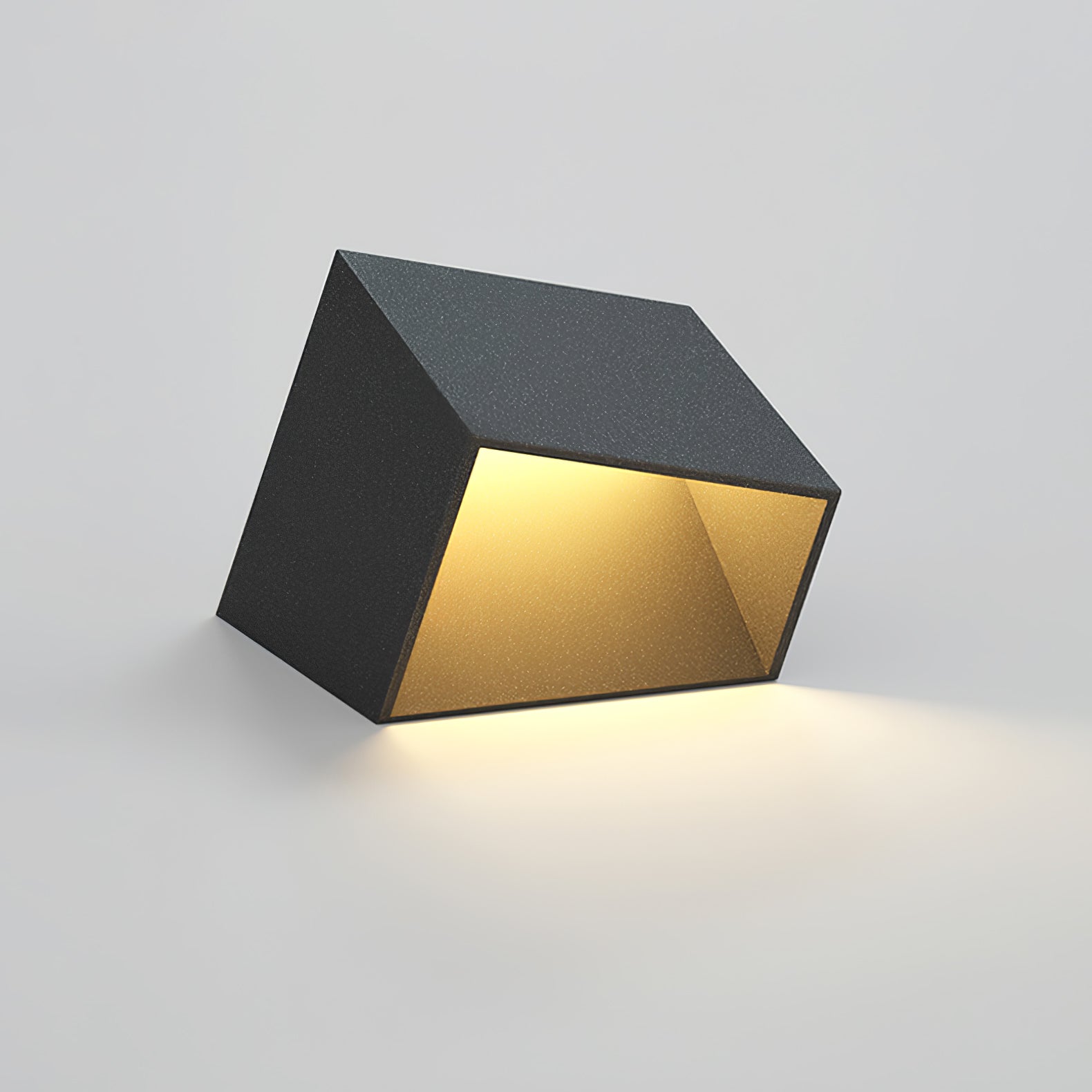 LumoCube Solar Gartenleuchte Modern LED Würfel Design Schwarz für Terrasse