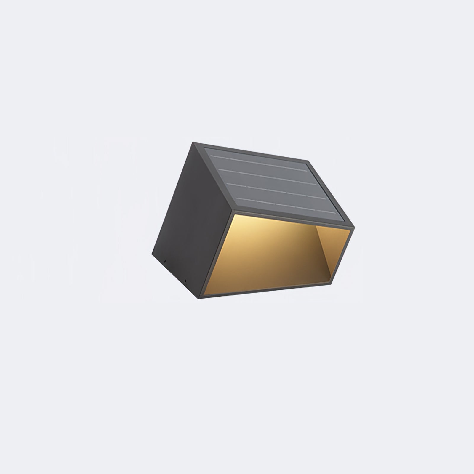 LumoCube Solar Gartenleuchte Modern LED Würfel Design Schwarz für Terrasse