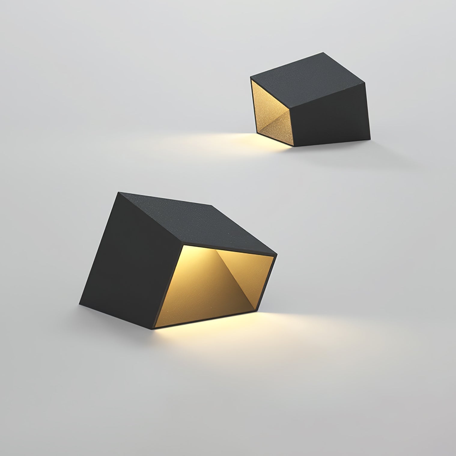 LumoCube Solar Gartenleuchte Modern LED Würfel Design Schwarz für Terrasse