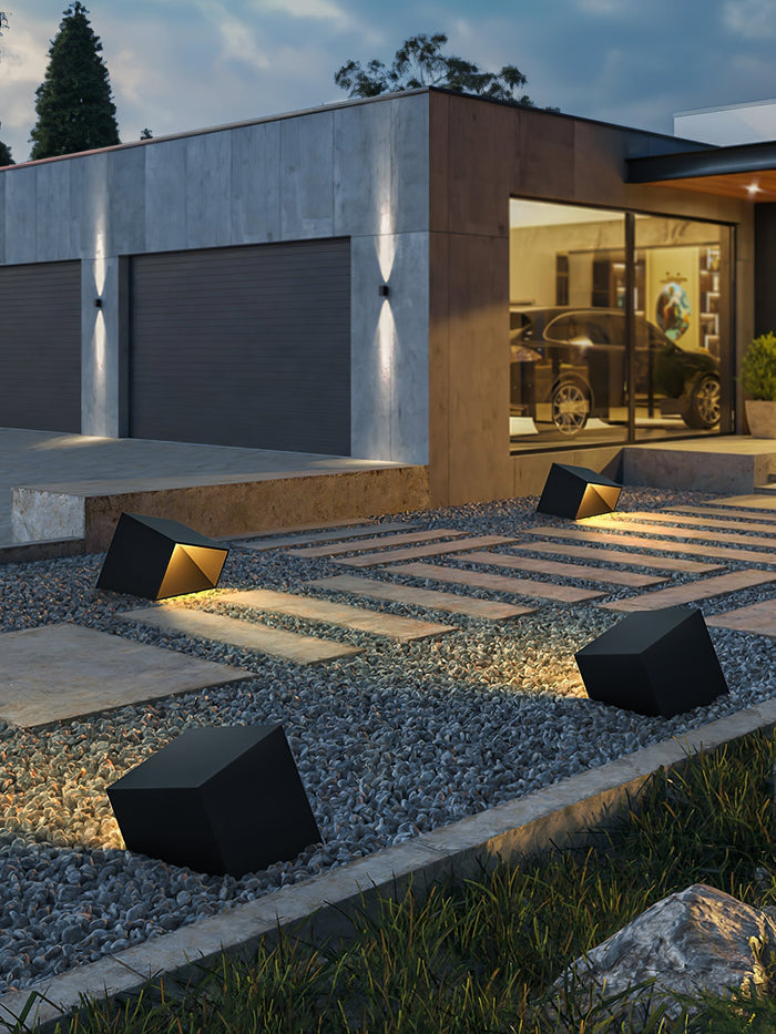 LumiCube Solar Gartenleuchte Modern LED IP65 Weiß für Terrasse & Garten