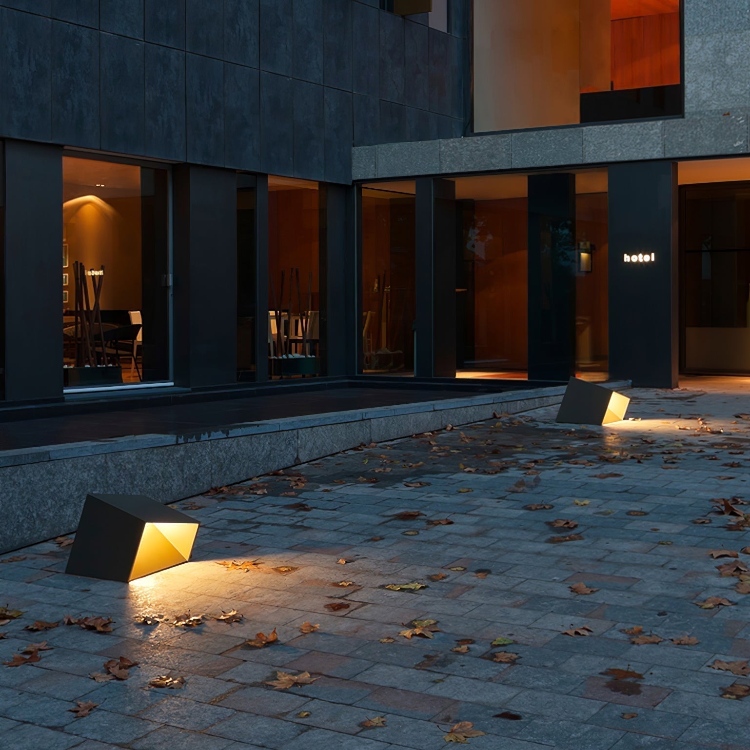 LumoCube Solar Gartenleuchte Modern LED Würfel Design Schwarz für Terrasse