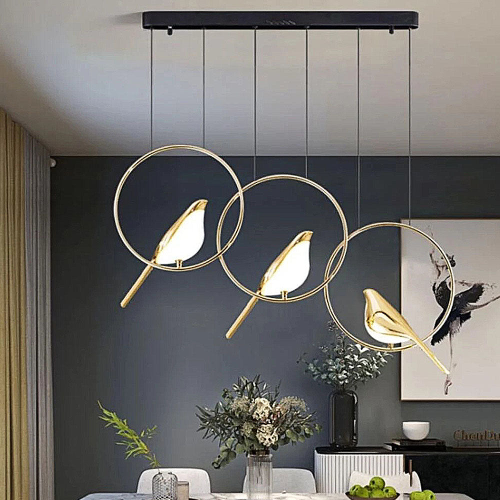 LumisWings - Moderne Vögel LED Ring Pendelleuchte
