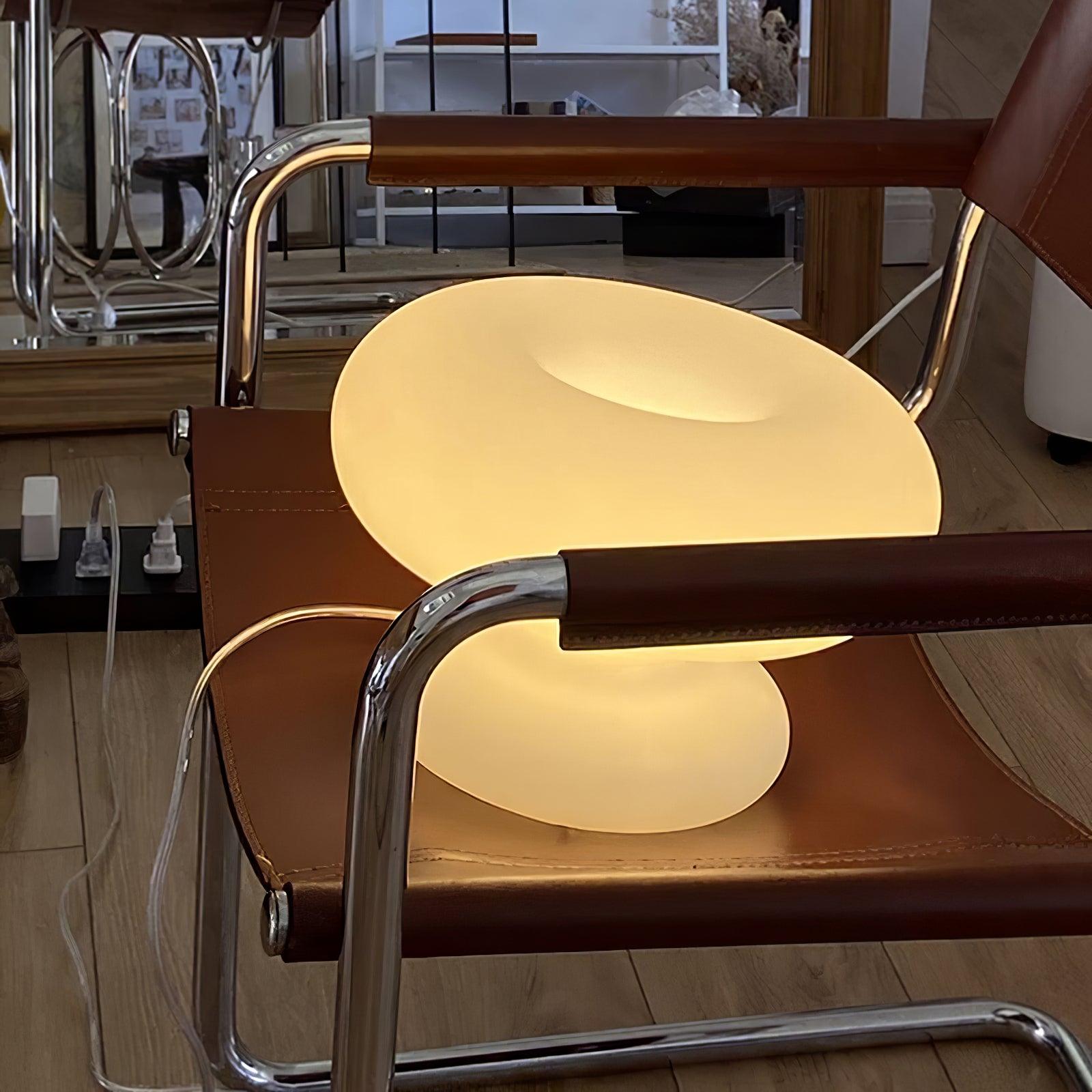LumiDon Tischlampe – Modern, Donut-Form, Weiß,
