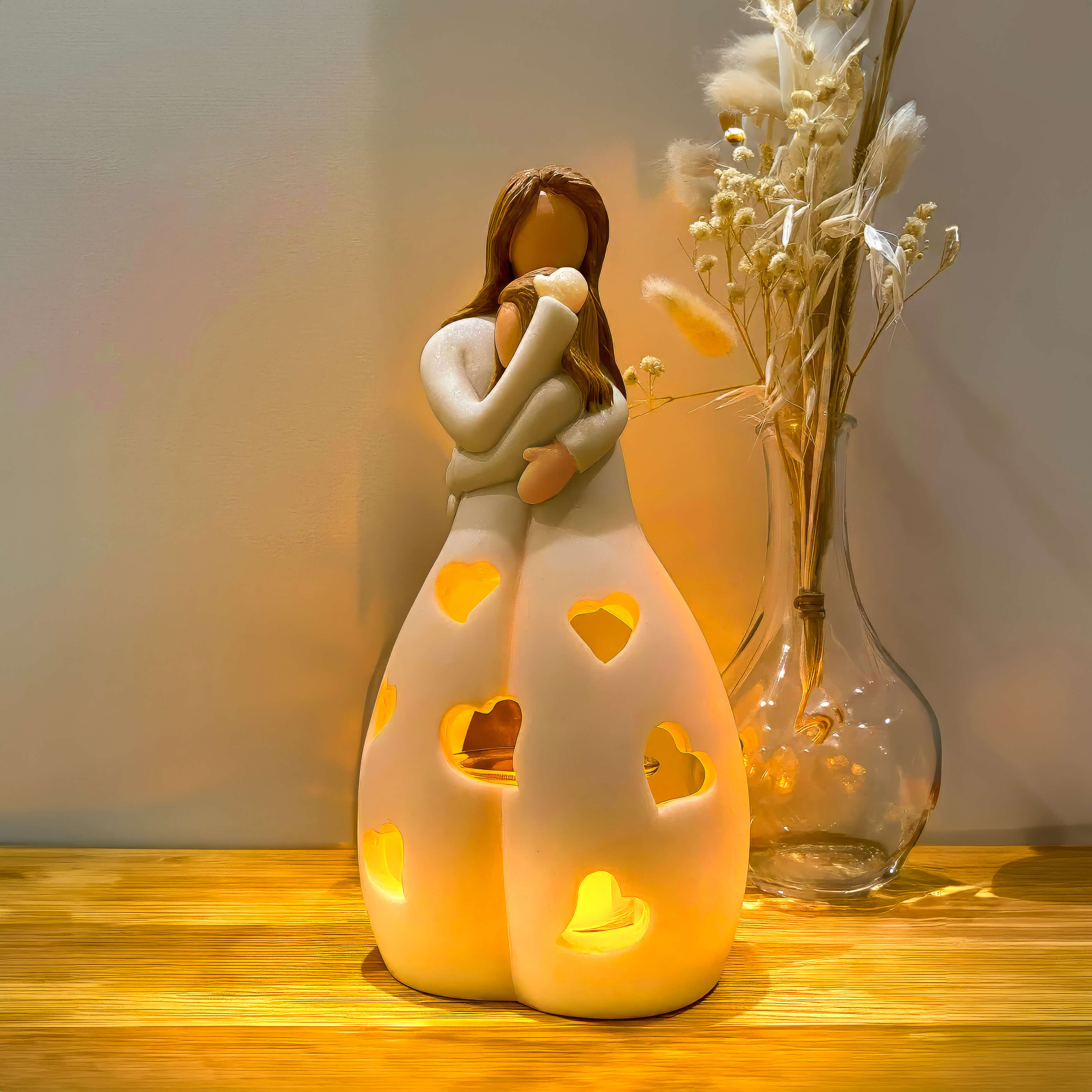 HerzGlow – Romantische LED-Tischlampe Herzform Warmweiß Schlafzimmer