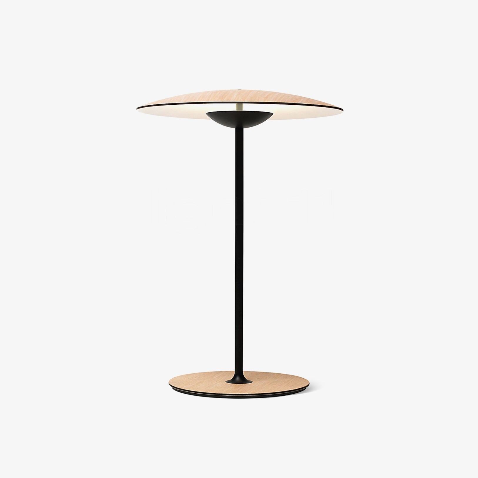 GingerLux Tischlampe – Skandinavischer Stil, Holzoptik, dimmbar, für Wohnzimmer