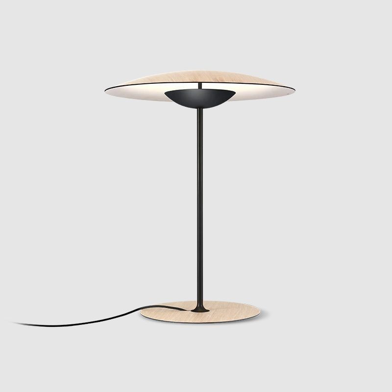 GingerLux Tischlampe – Skandinavischer Stil, Holzoptik, dimmbar, für Wohnzimmer