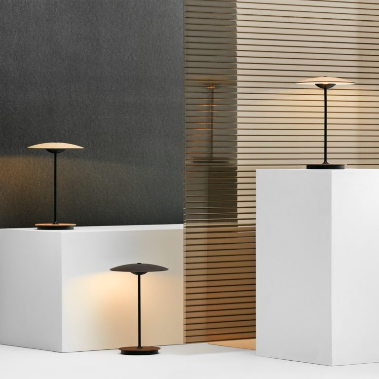 GingerLux Tischlampe – Skandinavischer Stil, Holzoptik, dimmbar, für Wohnzimmer
