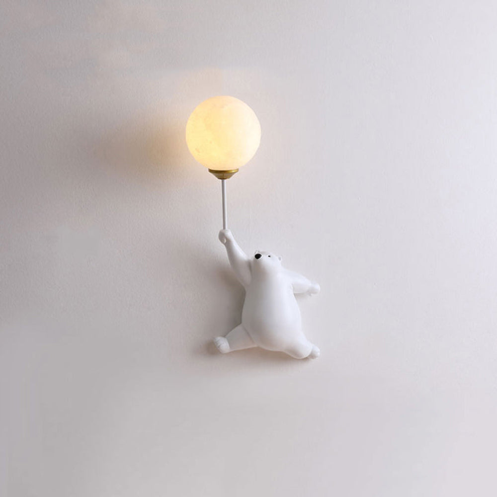 GlowBuddy – Verspielte Bären-Wandleuchte LED Ballon-Design Weiß fürs Kinderzimmer
