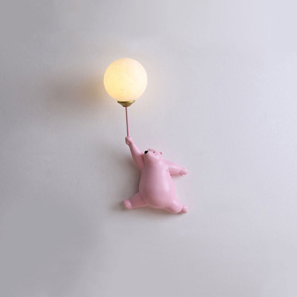 GlowBuddy – Verspielte Bären-Wandleuchte LED Ballon-Design Weiß fürs Kinderzimmer