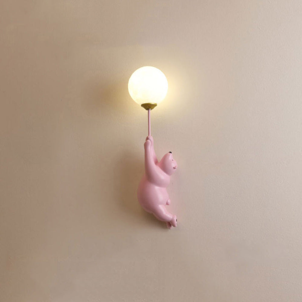 GlowBuddy – Verspielte Bären-Wandleuchte LED Ballon-Design Weiß fürs Kinderzimmer