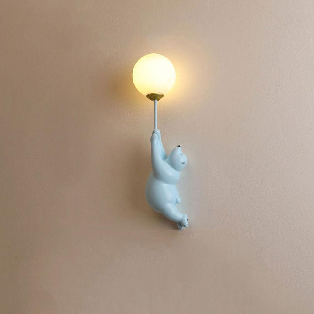 GlowBuddy – Verspielte Bären-Wandleuchte LED Ballon-Design Weiß fürs Kinderzimmer