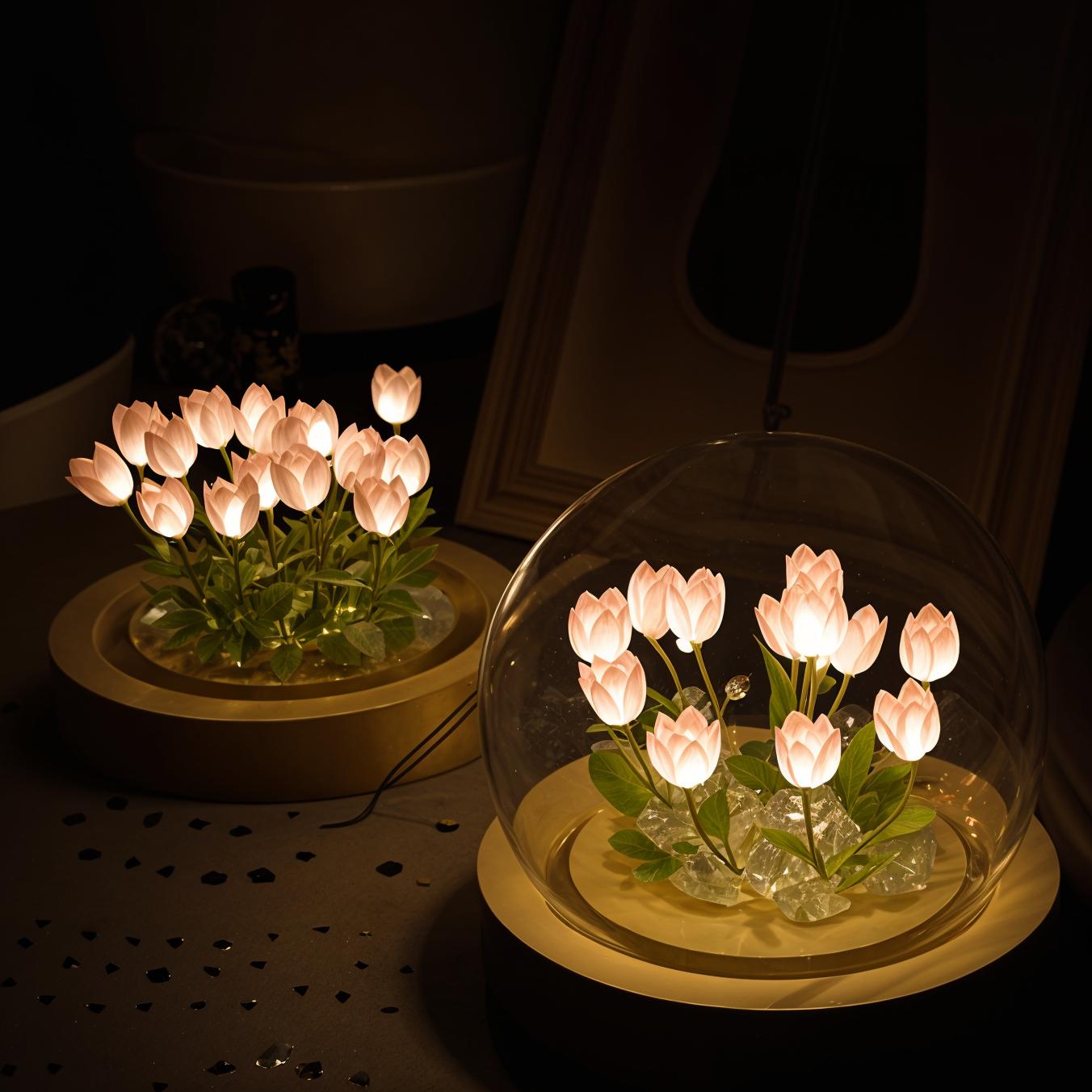 LumiTulip LED-Kuppellampe mit Farbwechsel für Innenräume