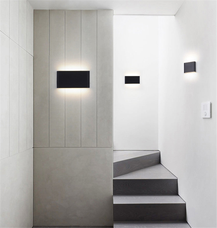 LumoUpDown Außenwandleuchte Modern LED Wasserdicht Schwarz für Terrass