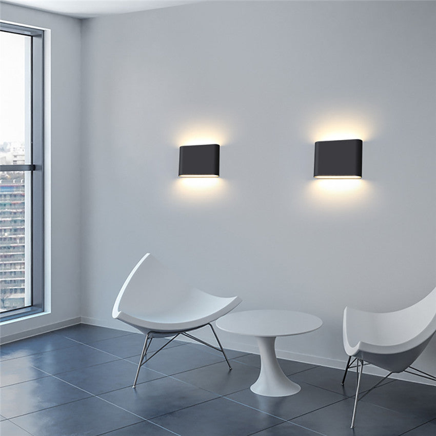 LumoUpDown Außenwandleuchte Modern LED Wasserdicht Schwarz für Terrass
