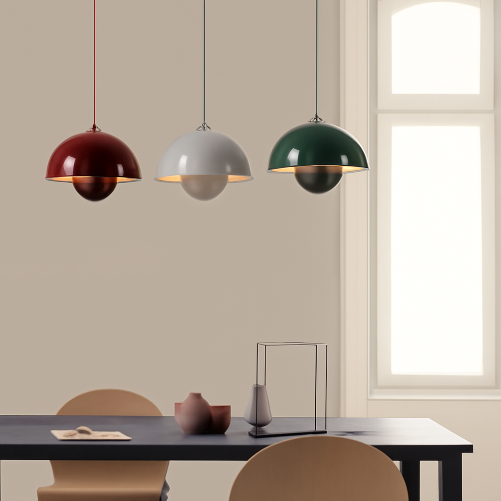 Halbkreisförmiger bunter Kronleuchter – Skandinavisches Design für Esszimmer & Wohnzimmer