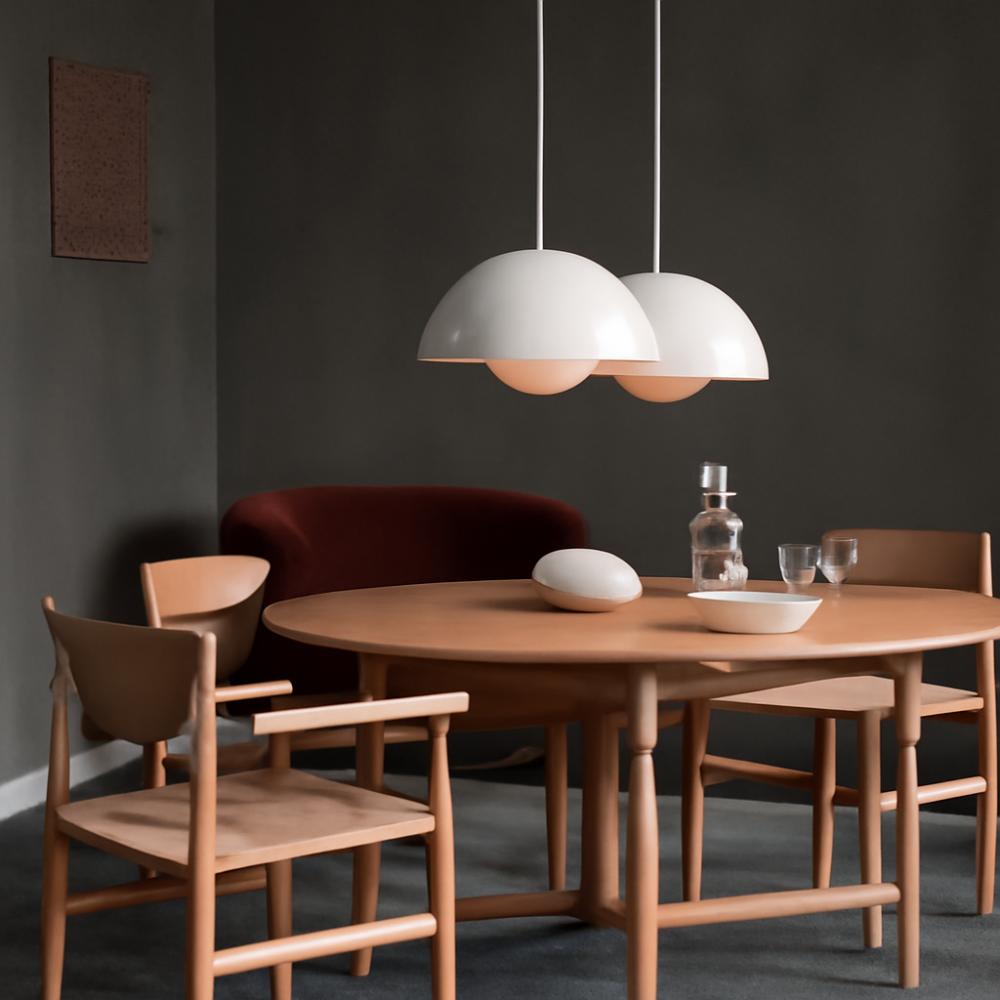 Halbkreisförmiger bunter Kronleuchter – Skandinavisches Design für Esszimmer & Wohnzimmer