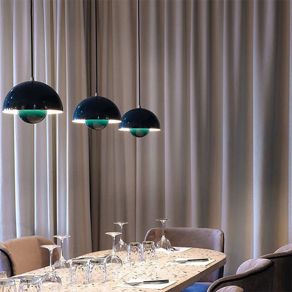 Halbkreisförmiger bunter Kronleuchter – Skandinavisches Design für Esszimmer & Wohnzimmer