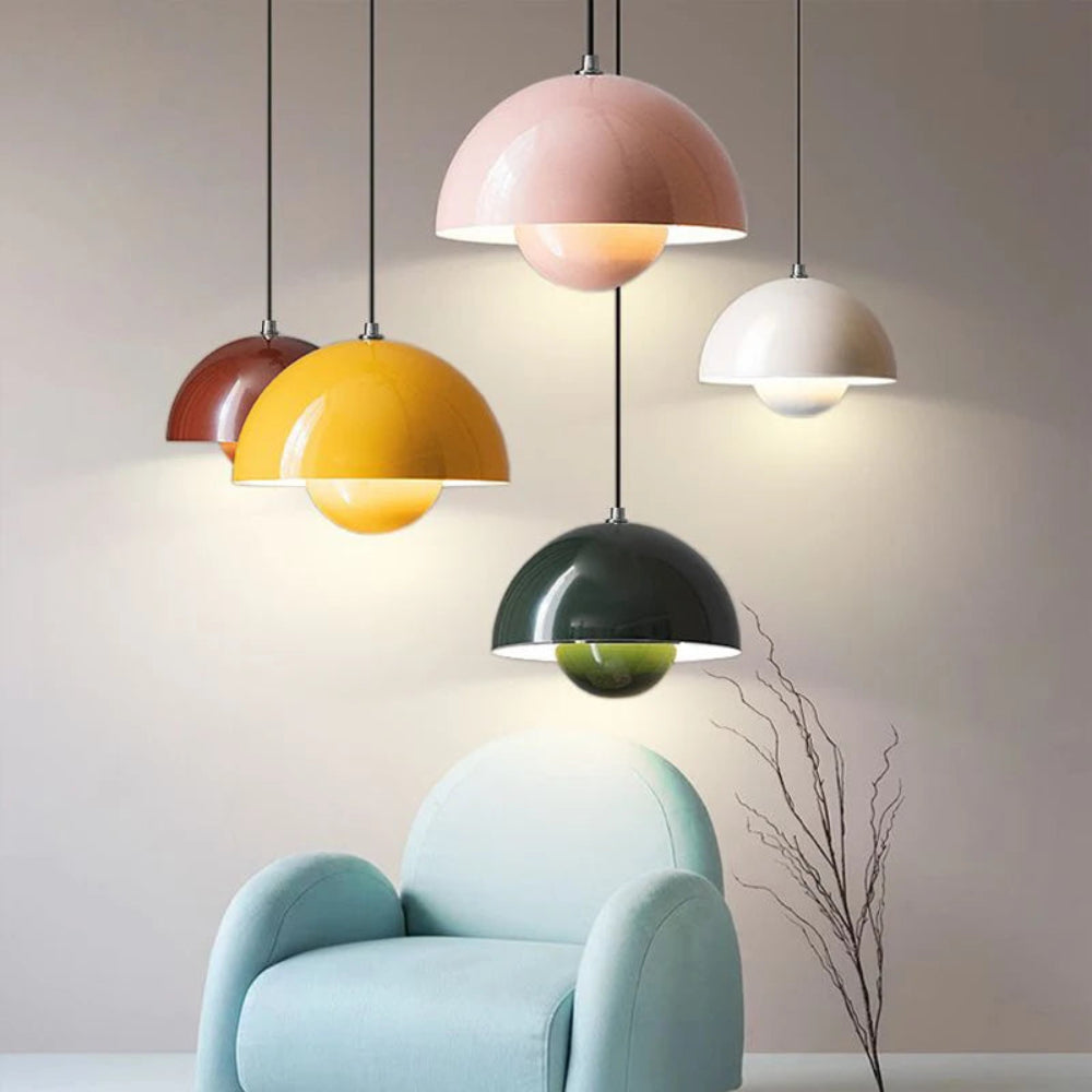 Halbkreisförmiger bunter Kronleuchter – Skandinavisches Design für Esszimmer & Wohnzimmer