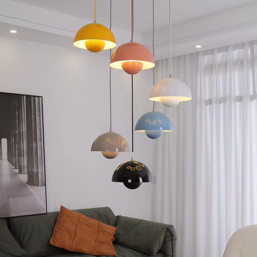 Halbkreisförmiger bunter Kronleuchter – Skandinavisches Design für Esszimmer & Wohnzimmer