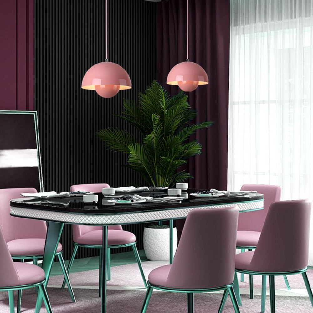 Halbkreisförmiger bunter Kronleuchter – Skandinavisches Design für Esszimmer & Wohnzimmer