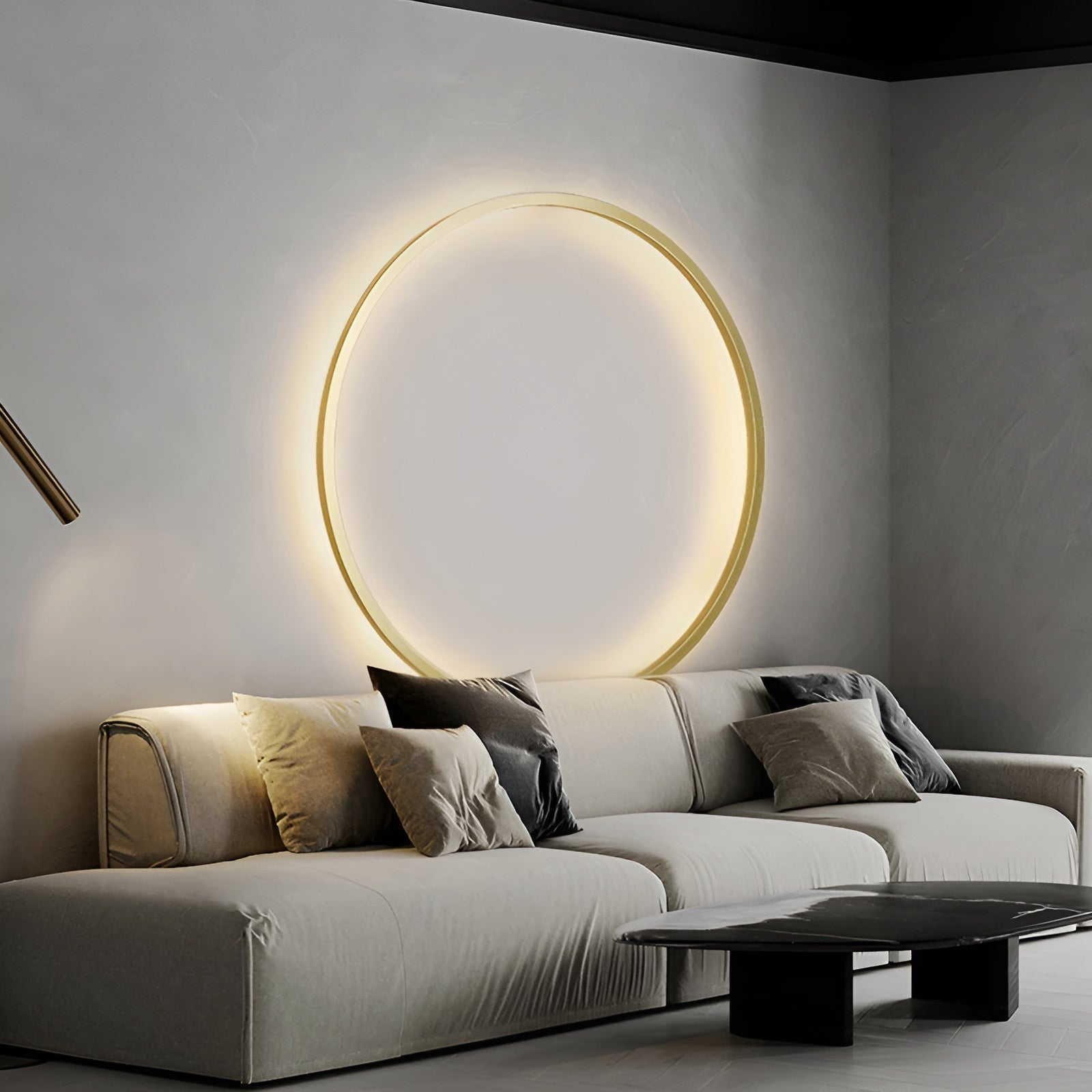 RadiAura LED Wandleuchte – Runde minimalistische Wandlampe warmweiß