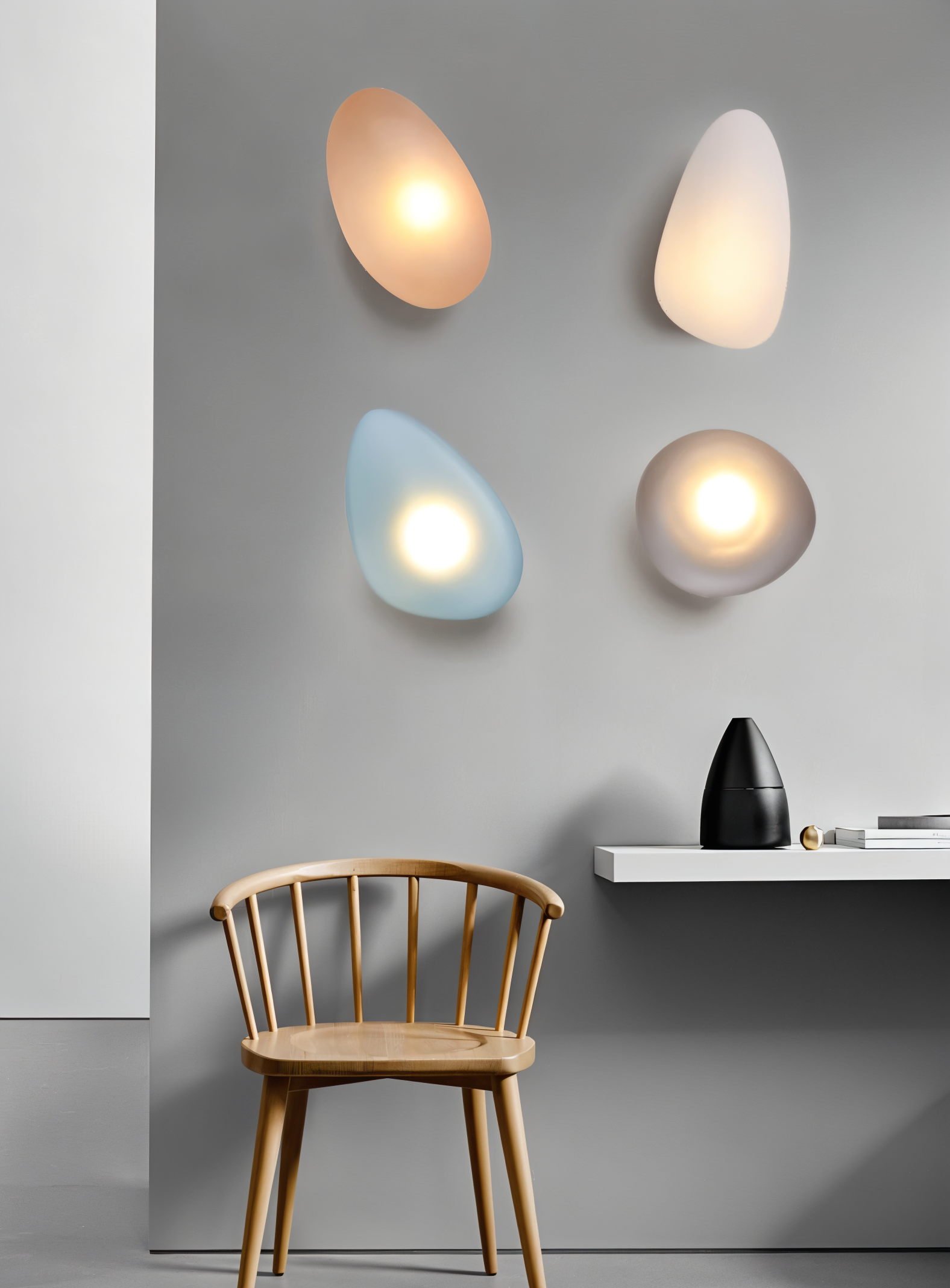Glanzlicht - Minimalistische LED-Wandleuchte aus Glas