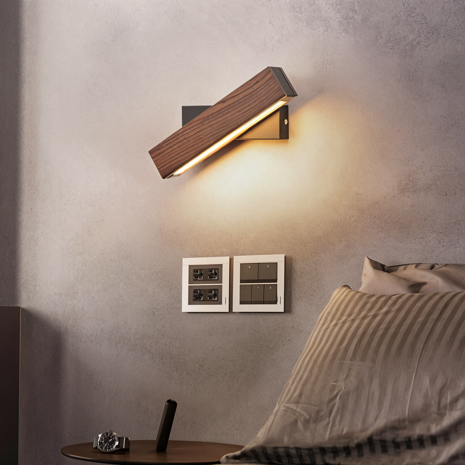 SfeerHout - 360° drehbare LED-Wandleuchte
