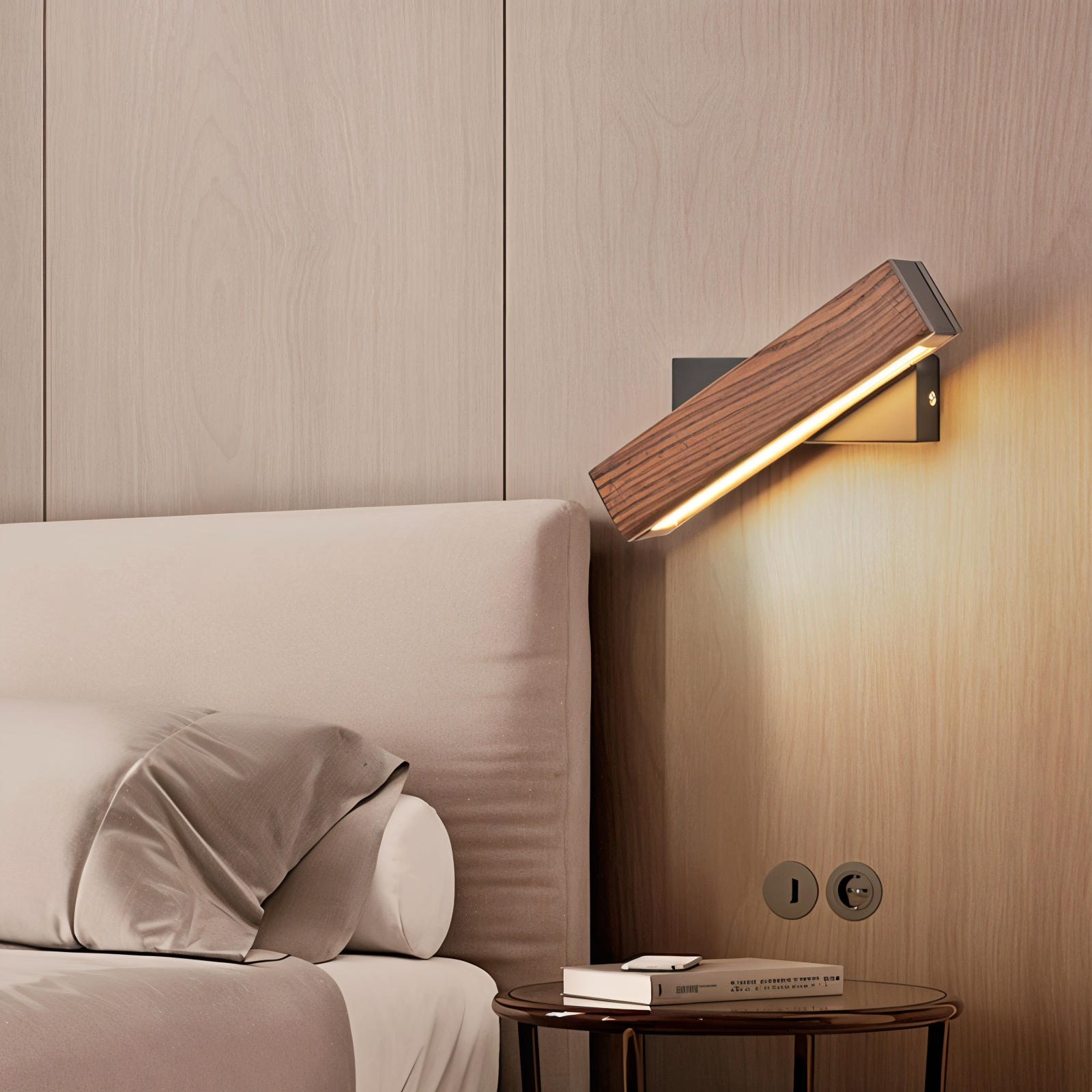 SfeerHout - 360° drehbare LED-Wandleuchte
