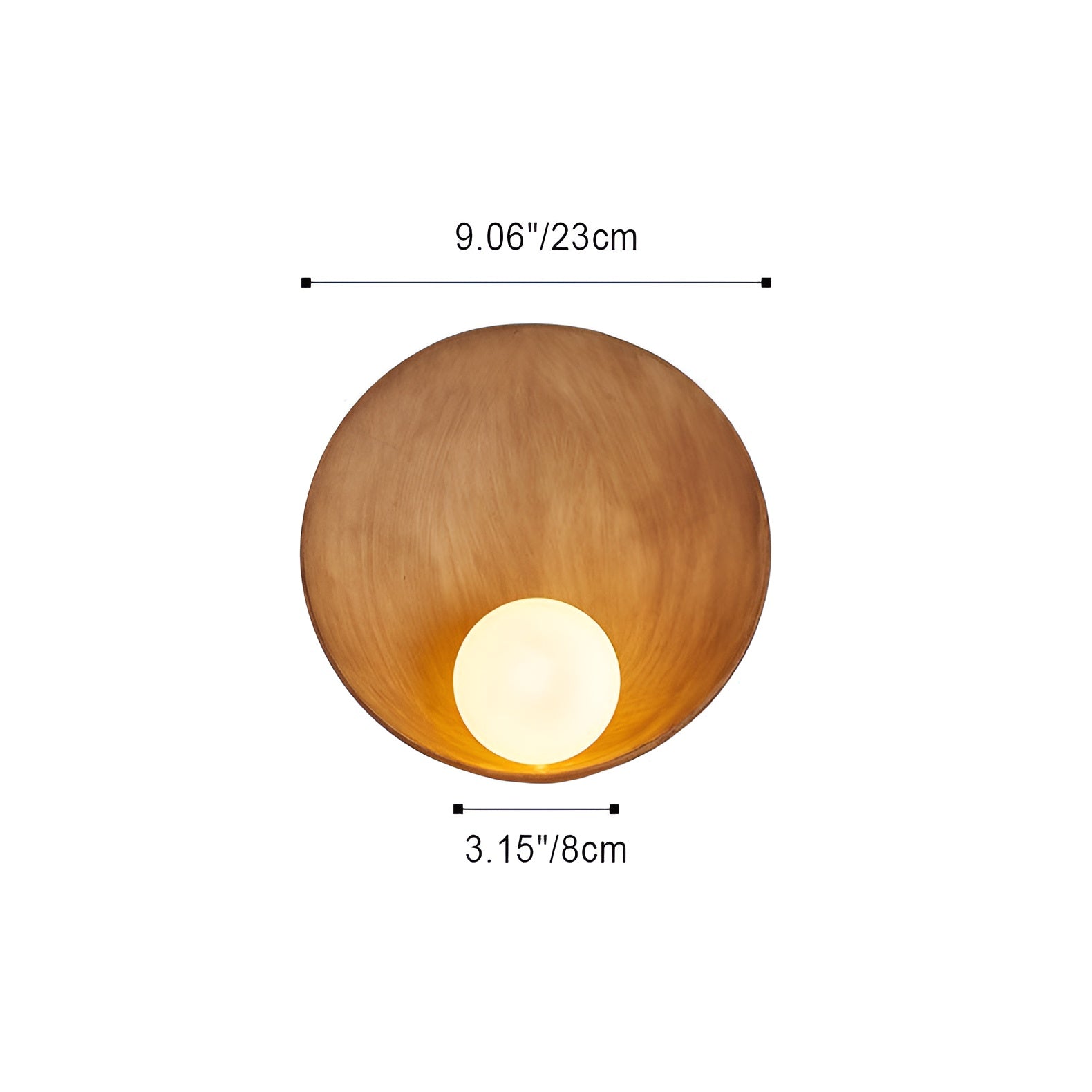 SereneGlow – Weiße Wabi-Sabi LED-Wandleuchte