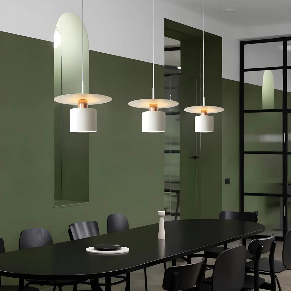 Moderne LED Pendelleuchte Zylinderform warmes Licht Küche Wohnzimmer