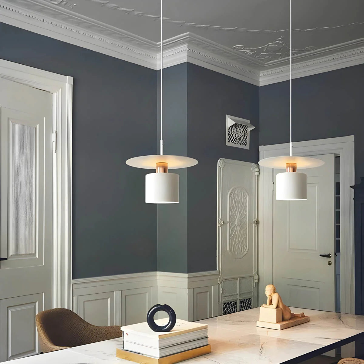 Moderne LED Pendelleuchte Zylinderform warmes Licht Küche Wohnzimmer