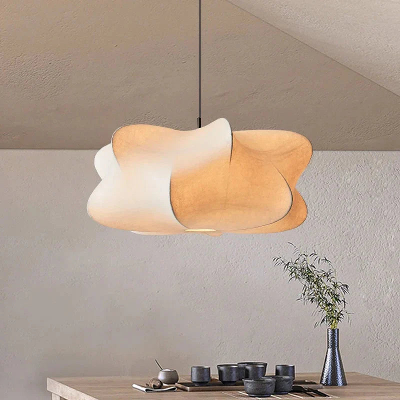 Hängelampe aus Seide – Japanischer Stil – LED – Warmweiß – Salon